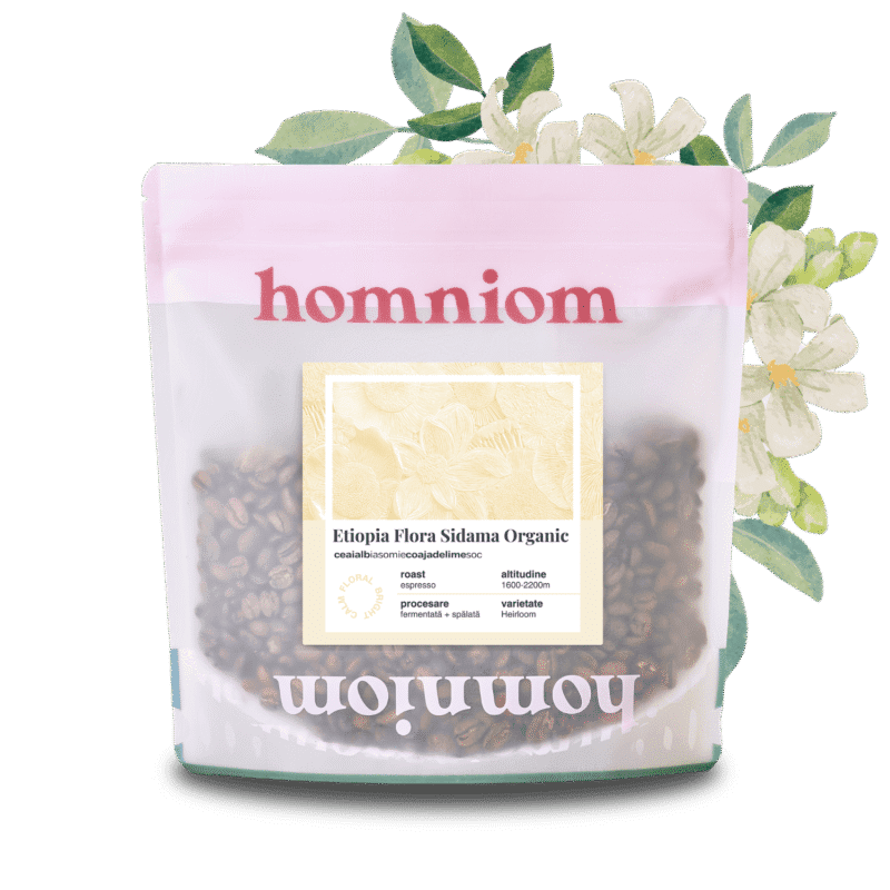 Etiopia Flora Sidama Homniom prajitorie de cafea